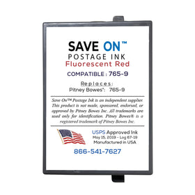 Pitney Bowes 765-9 Red Ink Cartridge 2 Pack | Compatible with SendPro C Auto - 0
