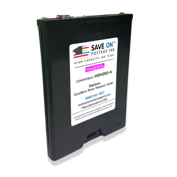 Quadient Memjet M5M250-N | Memjet Ink Compatible HI-CAP Magenta Ink Tank for Mach Series Hasler Quadient and Formax Printers | 2 Pack