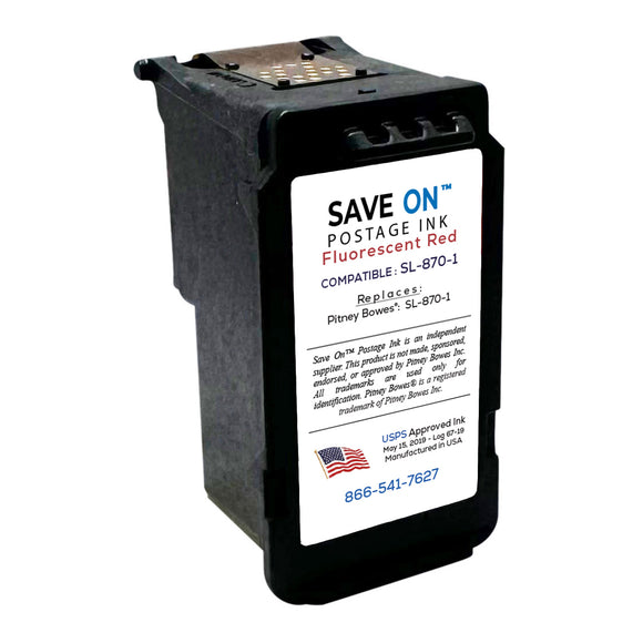 Pitney Bowes SL-870-1 Red Ink Cartridge | Compatible, New SendPro Mailstation