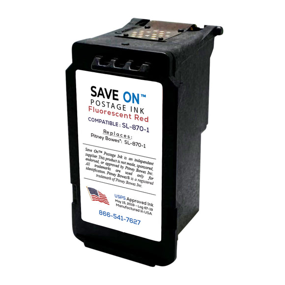 Pitney Bowes SL-870-1 Red Ink Cartridge | Compatible, New SendPro Mailstation