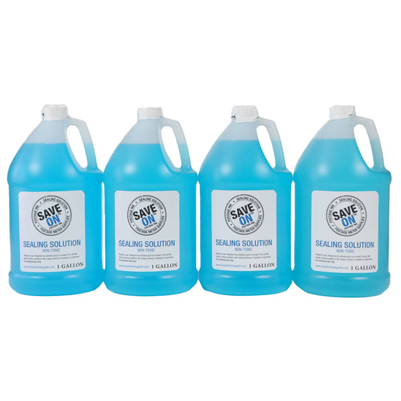 Pitney Bowes E-Z Seal 608-0 Sealing Solution | Compatible, Four - One Gallon Bottle - Mindful Supplies