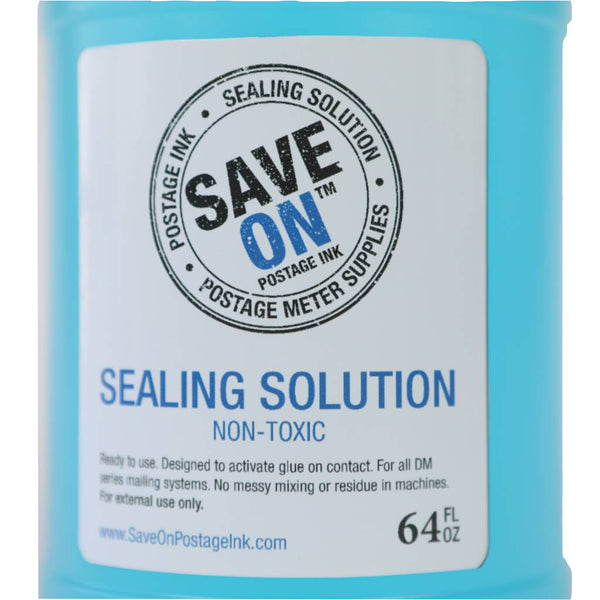 Pitney Bowes E-Z Seal 608-0 Sealing Solution | Compatible, SINGLE - Half-Gallon Bottle
