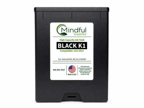 Compatible Astro 123-2412 Black K1 250ml Memjet Ink Tank for AstroJet M1, M2, S1 and M1DX BY MINDFUL SUPPLIES