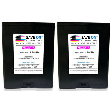 Compatible Astro 123-2414 | Memjet Ink Compatible HI-CAP Magenta Ink Tank for AstroJet M1 M2 S1 and M1DX | 2 Pack
