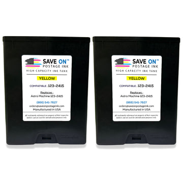 Compatible Astro 123-2415 | Memjet Ink Compatible HI-CAP Yellow Ink Tank for AstroJet M1 M2 S1 and M1DX | 2 Pack
