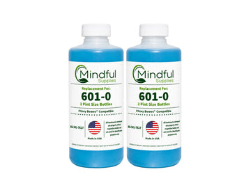 Pitney Bowes E-Z Seal 601-0 Sealing Solution | Compatible, TWO PACK - Pint Size Bottles