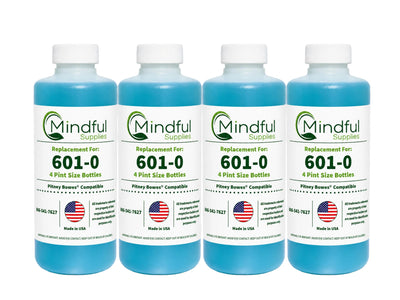 Pitney Bowes E-Z Seal 601-0 Sealing Solution | Compatible, Four - Pint Size Bottles