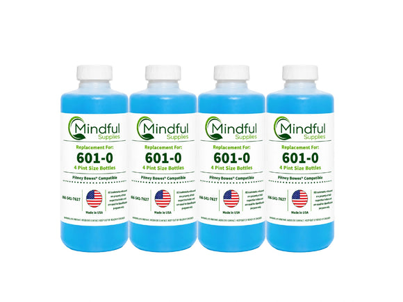 Pitney Bowes E-Z Seal 601-0 Sealing Solution | Compatible, Four - Pint Size Bottles