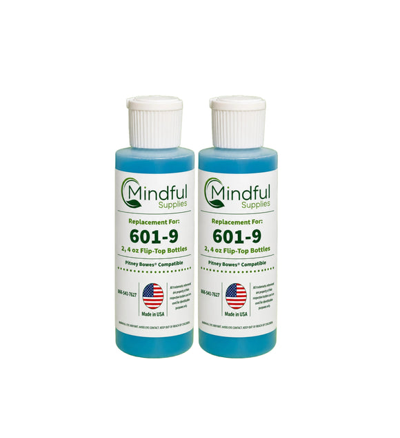 Pitney Bowes E-Z Seal Sealing Solution 601-9 | Compatible, Two - 4oz Bottles