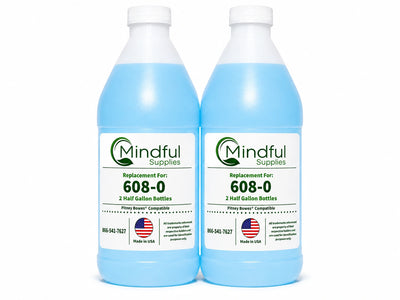 Pitney Bowes E-Z Seal 608-0 Sealing Solution | Compatible, TWO PACK - Half-Gallon Bottles