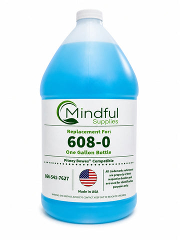 Pitney Bowes E-Z Seal 608-0 Sealing Solution | Compatible, Single - One Gallon Bottle