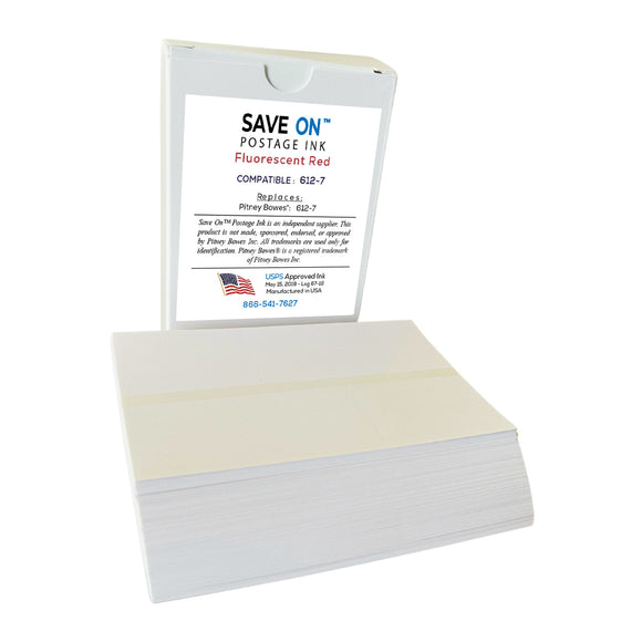 Pitney Bowes 612-7 Postage Tape Sheets | Compatible, DM100 Series and SendPro Series
