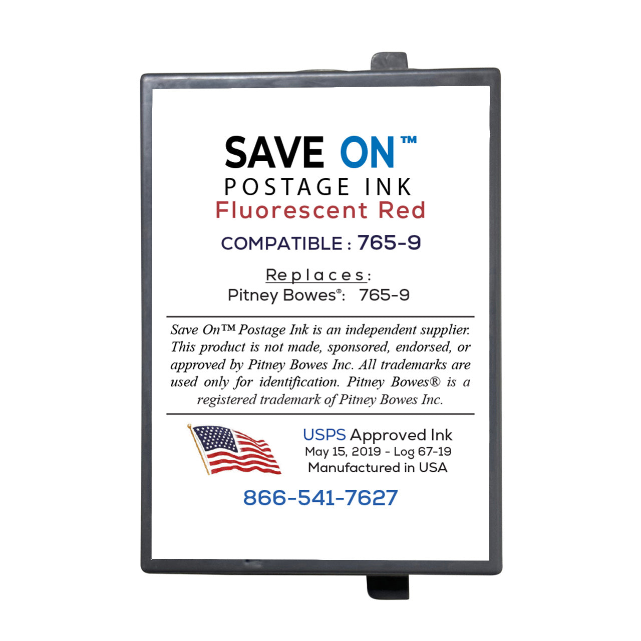 Pitney Bowes 765-9 Red Ink Cartridge 2 Pack | Compatible with SendPro C Auto - 0