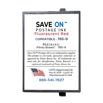 Pitney Bowes 765-9 Red Ink Cartridge 2 Pack | Compatible with SendPro C Auto - 0