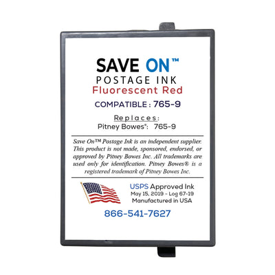 Pitney Bowes 765-9 Red Ink Cartridge 2 Pack | Compatible with SendPro C Auto - 0