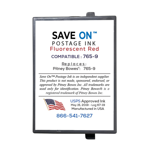 Pitney Bowes Red Ink Cartridge Replacement 765-9 for DM, Sendpro C