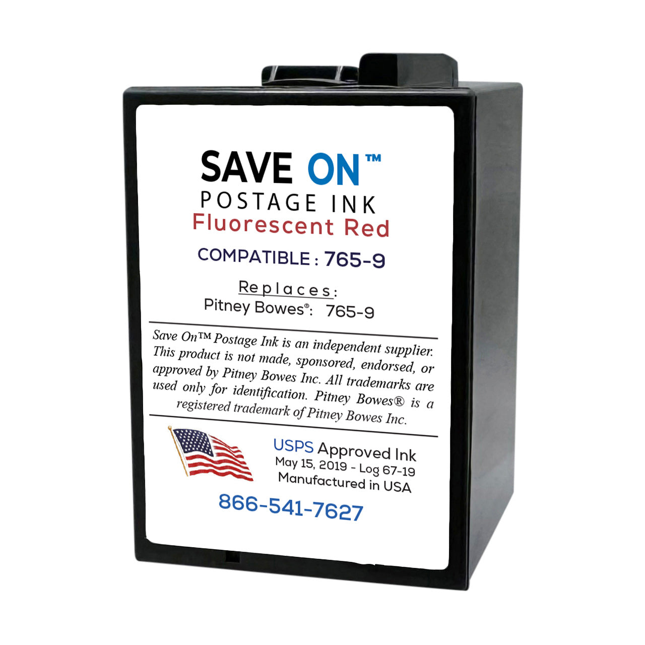 Pitney Bowes Red Ink Cartridge Replacement 765-9 for DM, Sendpro C