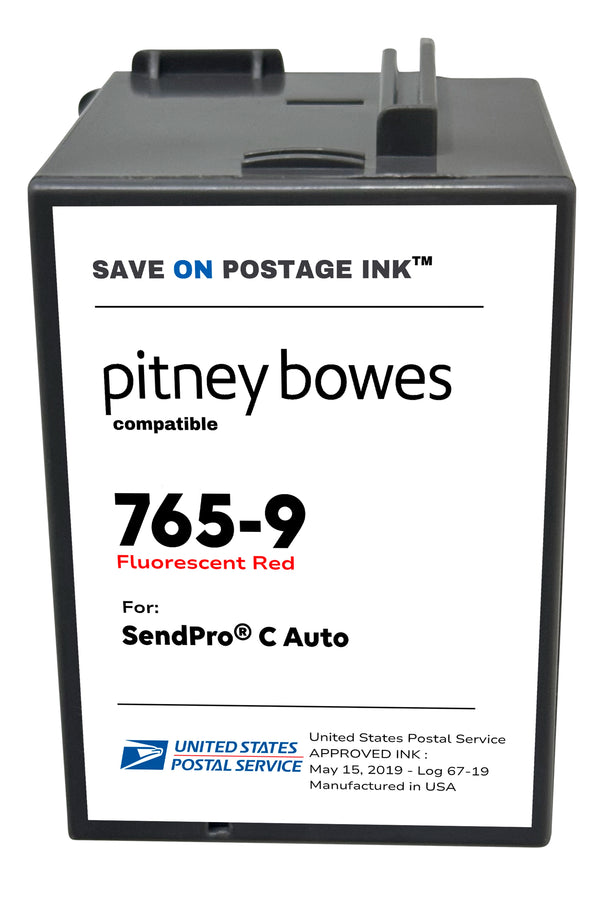 Pitney Bowes 765-9 Red Ink Cartridge 2 Pack | Compatible with SendPro C Auto