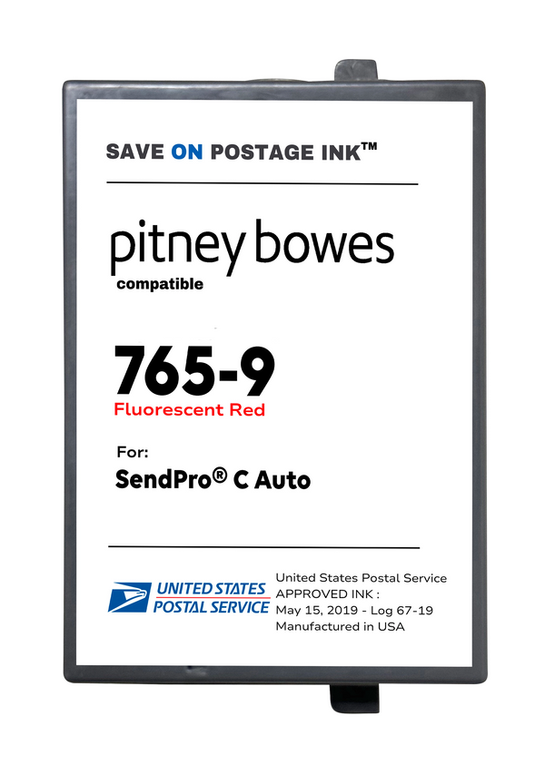 Pitney Bowes 765-9 Red Ink Cartridge 2 Pack | Compatible with SendPro C Auto