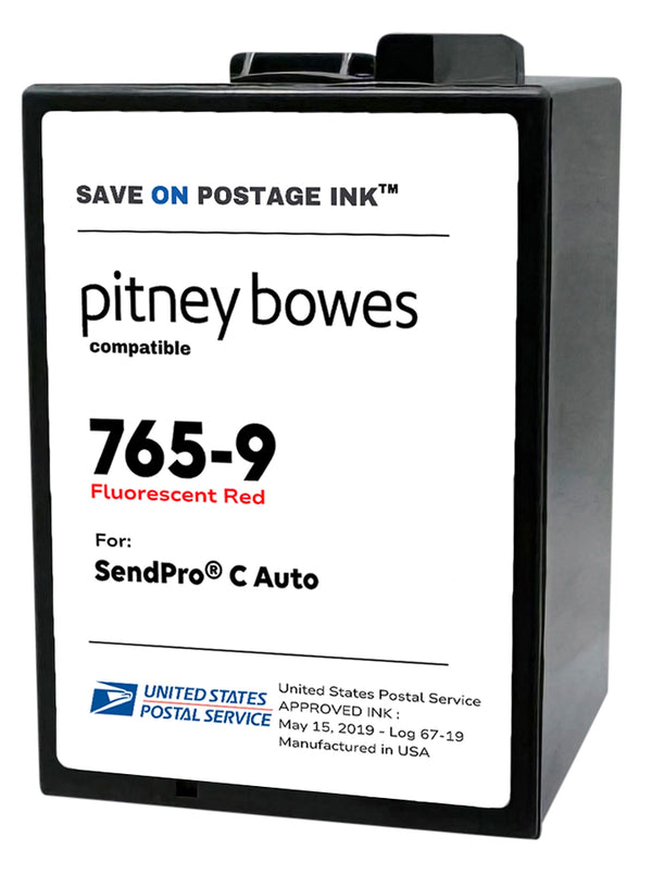 Pitney Bowes 765-9 Red Ink Cartridge 2 Pack | Compatible with SendPro C Auto