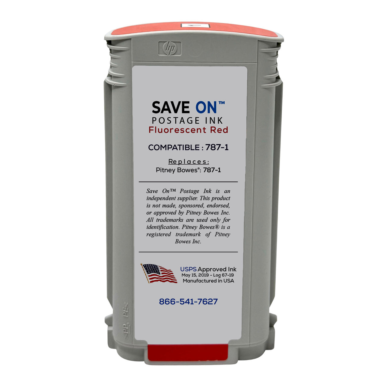Pitney Bowes 787-1 Red Ink Cartridge | Compatible, SendPro P and Connect+ Series