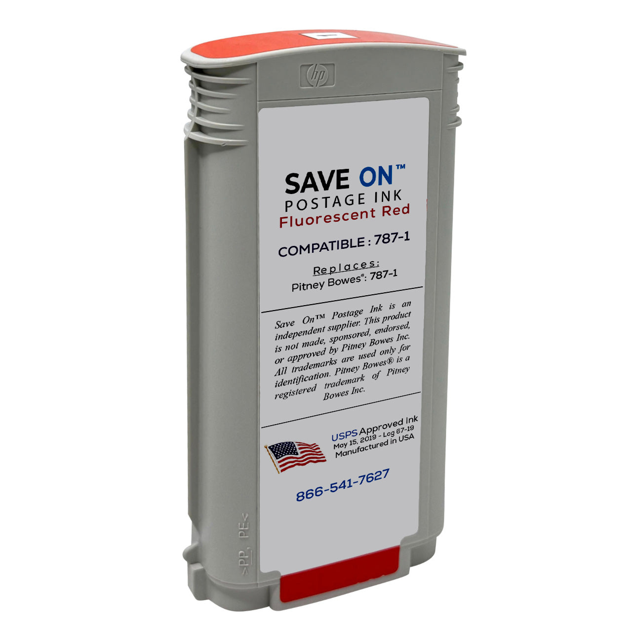 Pitney Bowes 787-1 Red Ink Cartridge | Compatible, SendPro P and Connect+ Series