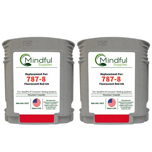 787-8 2 Pack Fluorescent Red Ink by Mindful Supplies