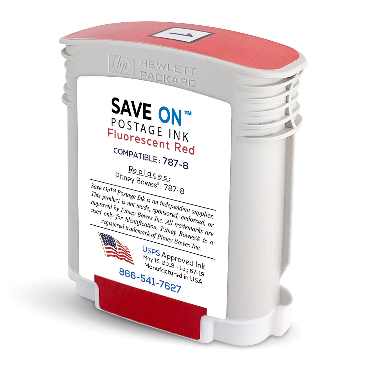 Pitney Bowes 787-8 Red Ink Cartridge | Compatible, SendPro P / Connect+ Series