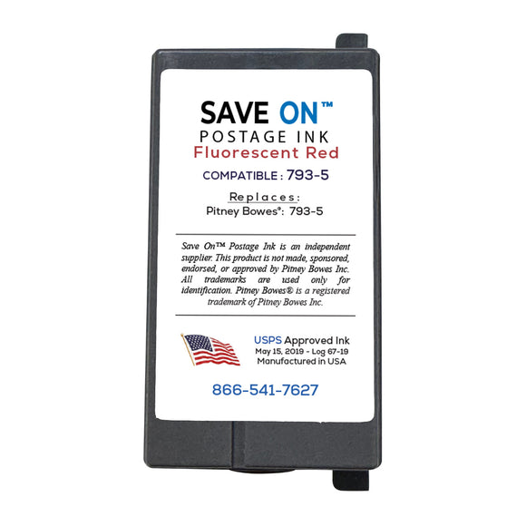 Pitney Bowes 793-5 Red Ink Cartridge 2 Pack | Compatible with DM Series & SendPro P - Connect +
