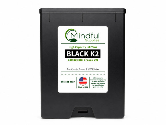 Compatible 870101-005 Black K2 high capacity ink tank for Classic and NXT printers
