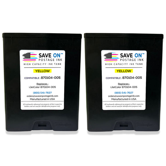 iJet Yellow Ink Tank 870104-005 2 pack Image Mindful Postage