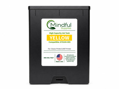 Compatible 870104-005 Yellow high capacity ink tank for Classic and NXT printers by Mindful Supplies