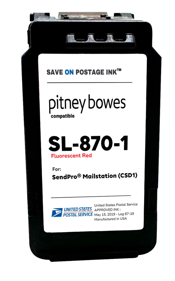 Pitney Bowes SL-870-1 Ink Cartridge 2 Pack | Compatible with SendPro Mailstation