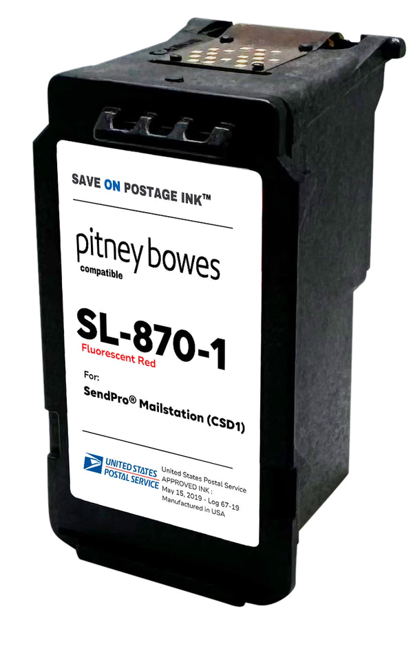 Pitney Bowes SL-870-1 Ink Cartridge 2 Pack | Compatible with SendPro Mailstation