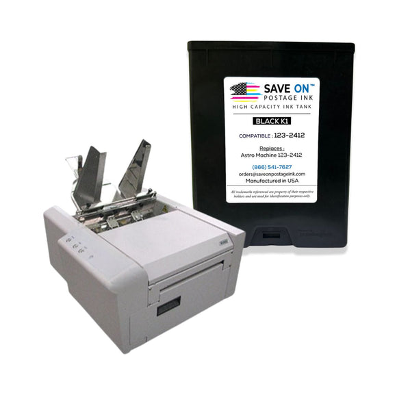 Compatible Astro 123-2412 | Memjet Ink Compatible HI-CAP Black K1 & K2 Ink Tank for AstroJet M1 M2 S1 and M1DX | 2 Pack