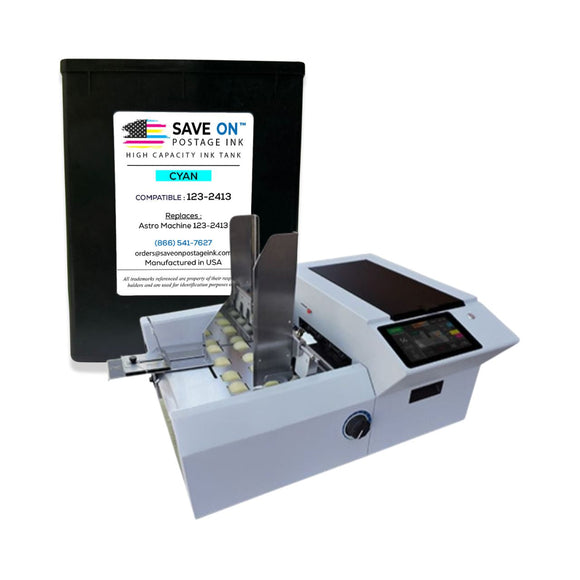 Compatible Astro 123-2413 | Memjet Ink Compatible HI-CAP Cyan Ink Tank for AstroJet M1 M2 S1 and M1DX | 2 Pack