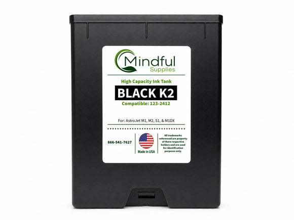 Compatible Astro 123-2412 Black K2 250ml Memjet Ink Tank for AstroJet M1, M2, S1 and M1DX