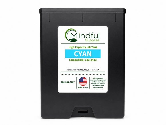 Compatible Astro 123-2413 Cyan 250ml Memjet Ink Tank for AstroJet M1 M2 S1 and M1DX by MIndful Supplies