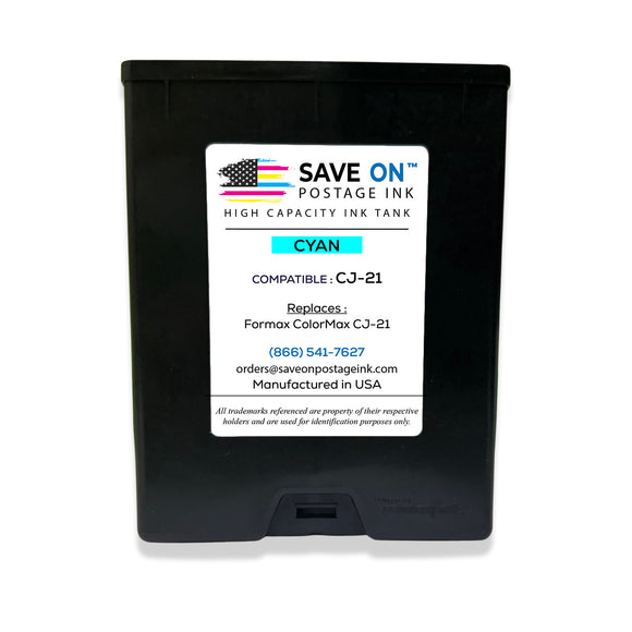 Compatible Formax CJ-21 | Memjet Ink Compatible HI-CAP Cyan Ink Tank for ColorMax7 and ColorMax8