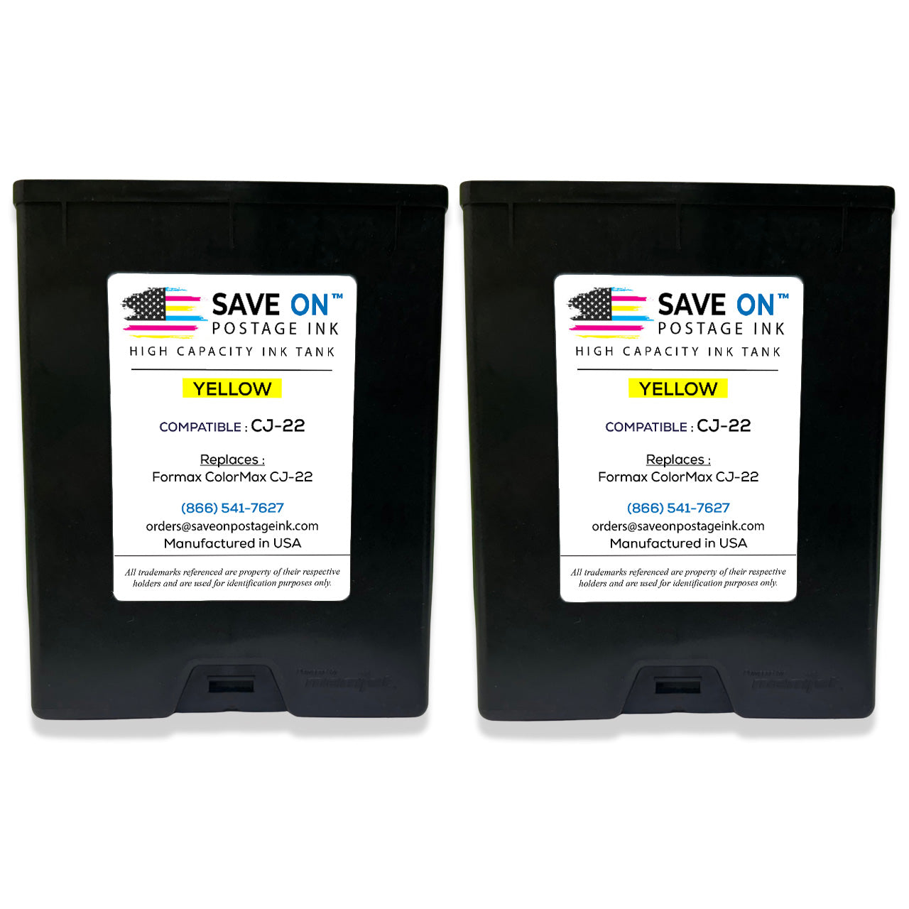 Compatible Formax CJ-22 | Memjet Ink Compatible HI-CAP Yellow Ink Tank for ColorMax7 and ColorMax8 | 2 Pack