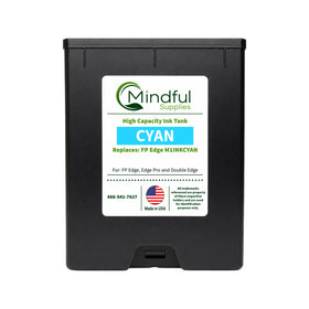 Compatible FP Edge cyan ink tank replacing M1INKCYAN for Edge, Edge Pro and Double Edge by Mindful Supplies