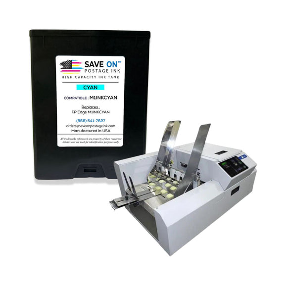 Compatible FP Edge M1INKCYAN | Memjet Ink Compatible HI-CAP Cyan Ink Tank for Edge, Edge Pro and Double Edge | 2 Pack
