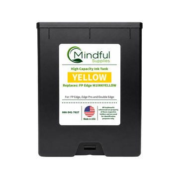 Compatible FP Edge yellow ink tank replacing M1INKYELLOW for Edge, Edge Pro and Double Edge by Mindful Supplies