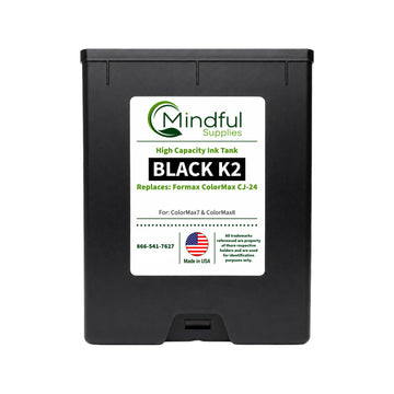 Compatible Formax CJ-24 Black K2 Memjet Ink 250ml for ColorMax7 and ColorMax8 by Mindful Supplies