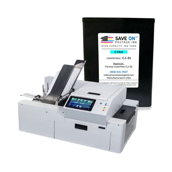 Compatible Formax CJ-21 | Memjet Ink Compatible HI-CAP Cyan Ink Tank for ColorMax7 and ColorMax8