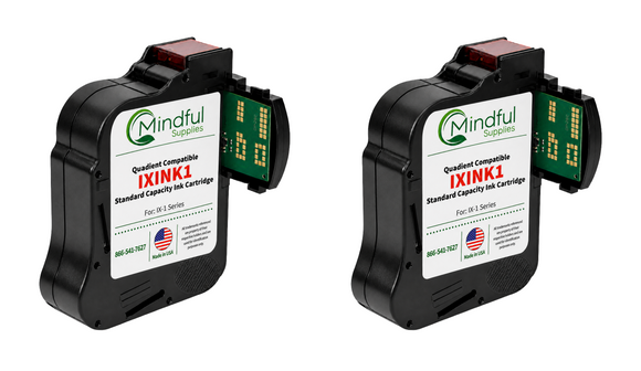 Quadient iX1 Postage Meter Ink Tank 2-Pack | Compatible with iX-1 Series (IXINK1)
