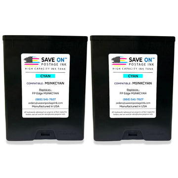 Compatible FP Edge M1INKCYAN | Memjet Ink Compatible HI-CAP Cyan Ink Tank for Edge, Edge Pro and Double Edge | 2 Pack