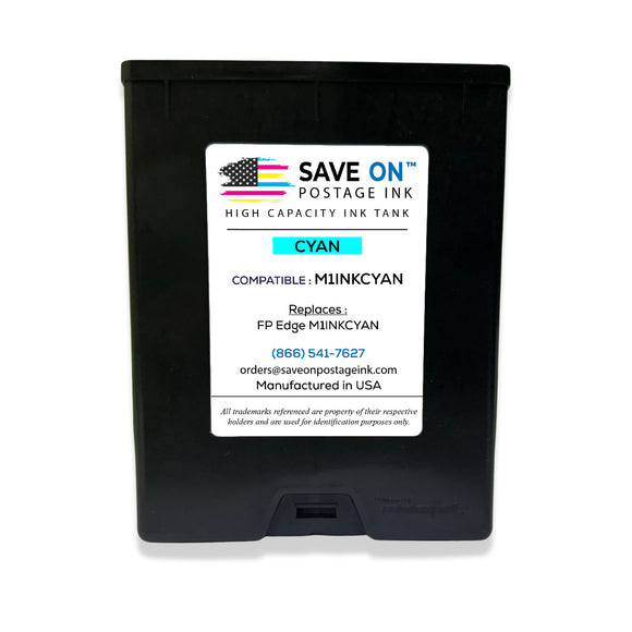 Compatible FP Edge M1INKCYAN | Memjet Ink Compatible HI-CAP Cyan Ink Tank for Edge, Edge Pro and Double Edge | 2 Pack