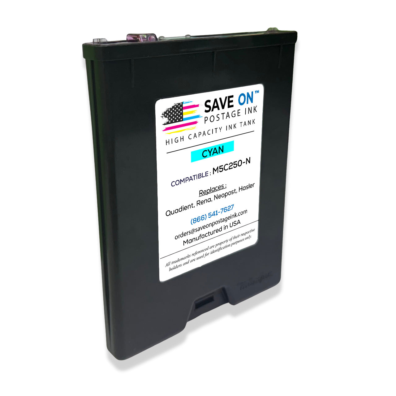 Compatible Quadient Memjet M5C250-N | Memjet Ink Compatible HI-CAP Cyan Ink Tank for Mach Series Quadient Formax and Hasler Printers - 0