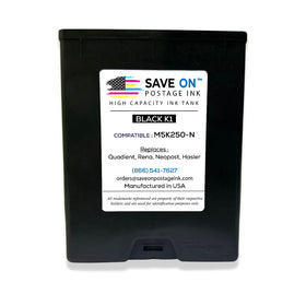 Compatible Quadient Memjet M5K250-N | Memjet Ink Compatible HI-CAP Black K1 & K2 Ink Tank for Mach Series Hasler Quadient and Formax Printers| 2 Pack - 0